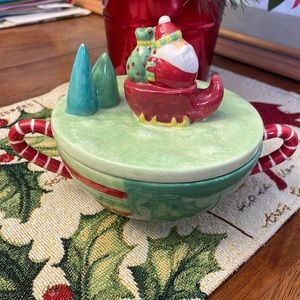 Sakura by Oneida “Bright Christmas” candy dish